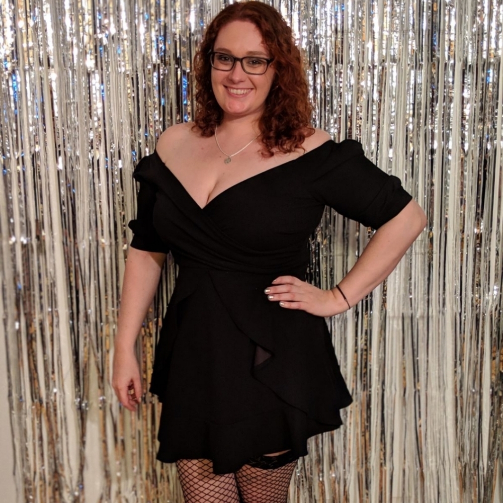 Boohoo Babydoll Black Mini Dress